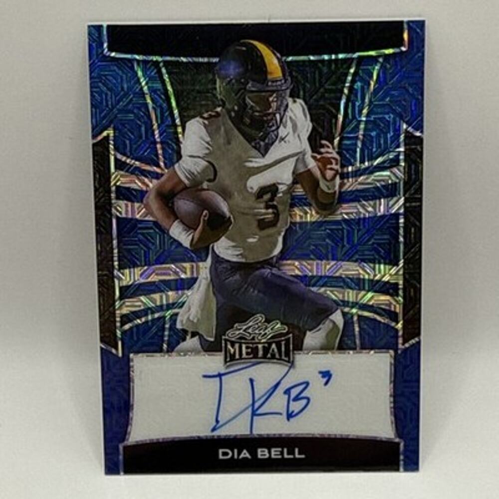 2025 Leaf Metal Dia Bell Blue Mojo Autograph /4 Short Print Texas Longhorns
